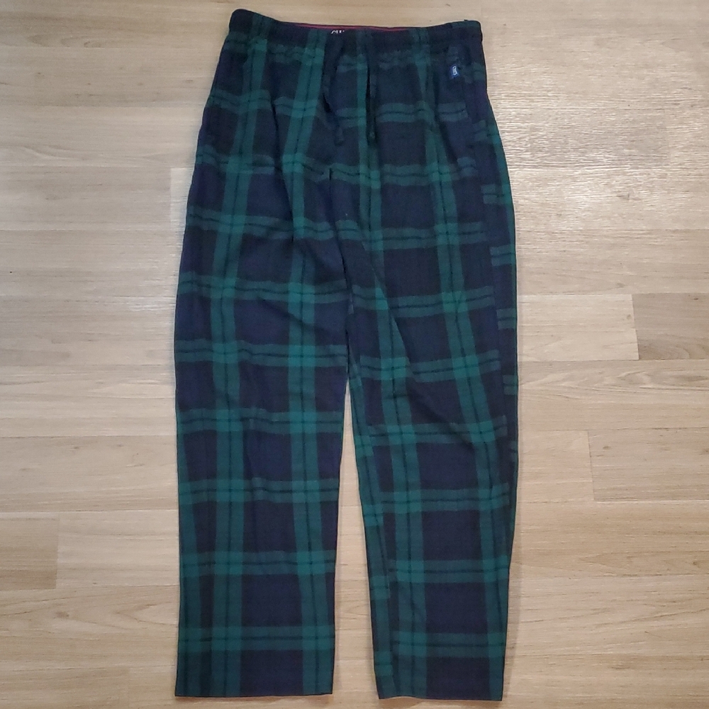 Chaps Green and Black Plaid Chinos